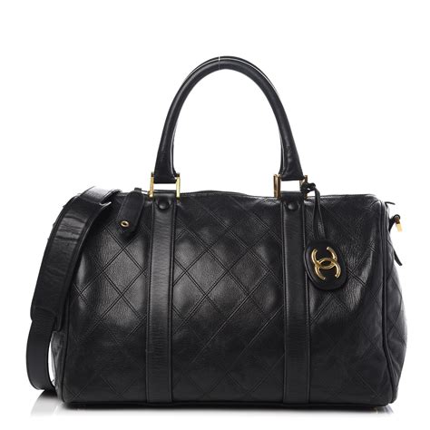 chanel duffle bag black